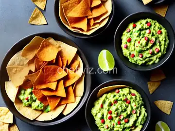 Game-Winning Guac' with Fresh Baked Tortilla chips