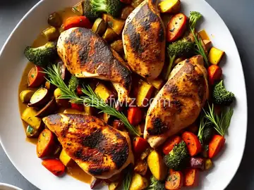 Garam Masala Chicken with Roasted Vegetables