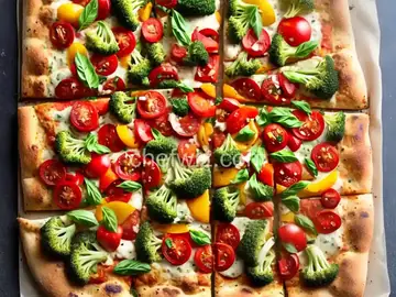 Garden Veggie Pizza Squares
