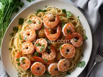 Garlic Angel Hair Shrimp