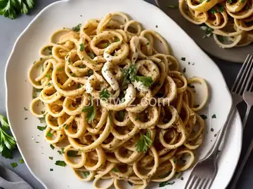 Garlic Calamari Taglierini