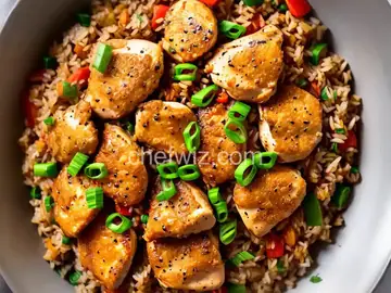 Garlic Chicken Fried Brown Rice