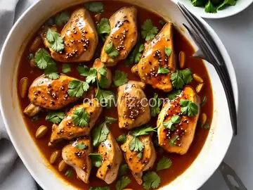 Garlic-Ginger Chicken With Cilantro and Mint