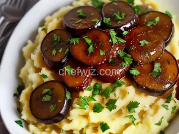 Garlic Mashed Potatoes with Eggplant