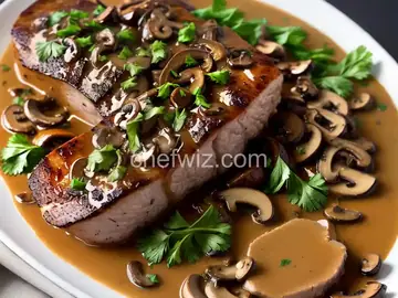 Garlic Pork Tenderloin with Mushroom Gravy