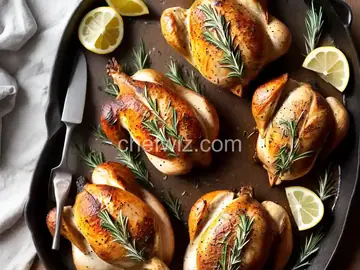 Garlic Roast Chicken with Rosemary and Lemon
