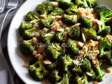 Garlic Roasted Broccoli with Parmesan Cheese