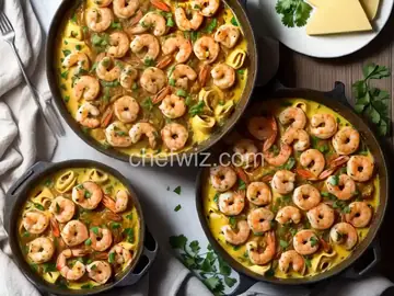 Garlic Shrimp with Three Cheese Tortellini