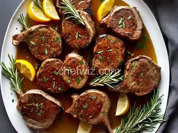 Garlic and Rosemary Lamb Chops with Honey Cider Glaze Recipe