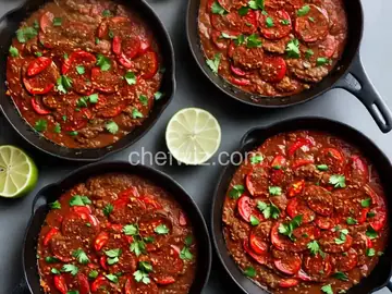 Garlicky Eggplant and Tomato Spread (Mirza Ghasemi) from 'The New Persian Kitchen'