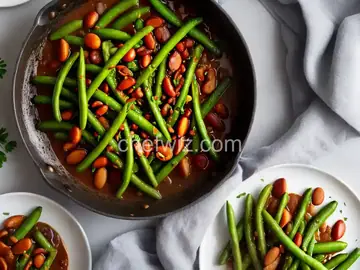 Garlicky Runner Beans