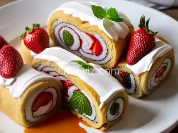 German Strawberry Roll
