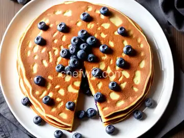 Giant No-Flip Blueberry Pancake