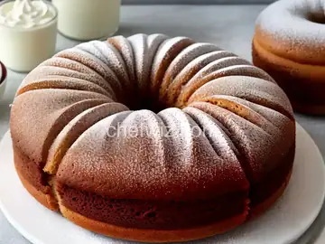 Giant Vanilla Donut Cake