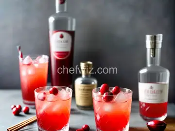 Ginger Cranberry Cocktail (Frozen Vodka or Gin)