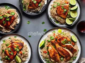 Ginger-Lime Chicken with Rice Noodles