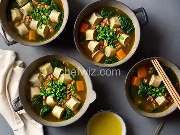 Gingery Spinach and Dumpling Soup