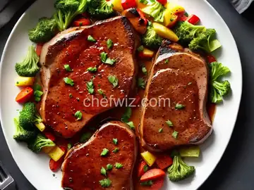 Glazed Double-Cut Pork Chops