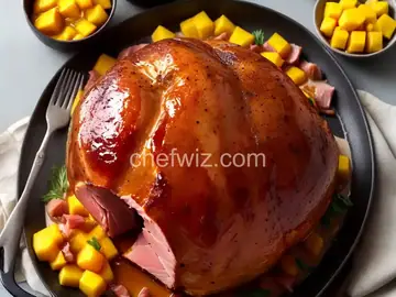 Glazed Ham with Mango Sauce
