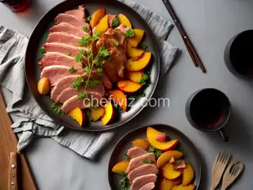 Glazed Ham with Peach-Ginger Sauce