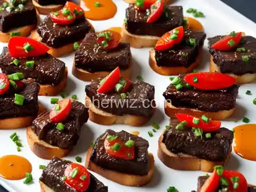 Glazed Short Rib Crostini Stack