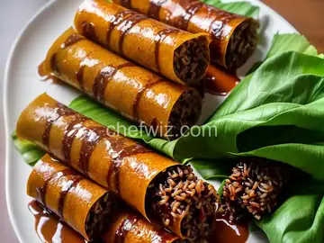 Glutinous Rice and Chinese Sausage Wrapped in Banana Leaves Recipe