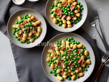 Gnocchi with Bacon and Sweet Peas