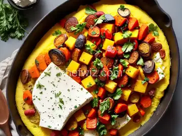 Goat Cheese Polenta with Roasted Vegetables