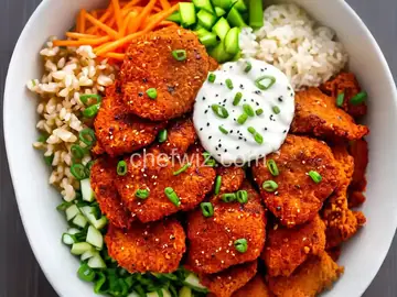 Gochujang-Ranch Crispy Chicken Bowl