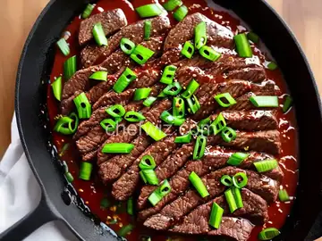 Gochujang Steak with Charred Green Onion