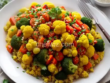 Golden Cauliflower Rice with Garden Vegetables