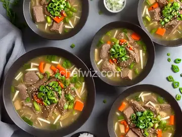 Good Luck Beef and Korean Rice Cake Soup (