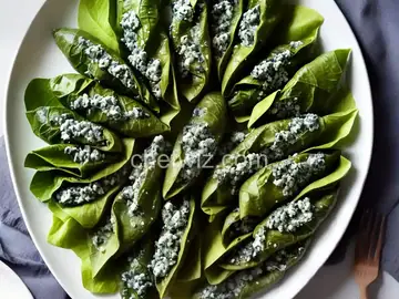 Gorgonzola and Olive Stuffed Grape Leaves