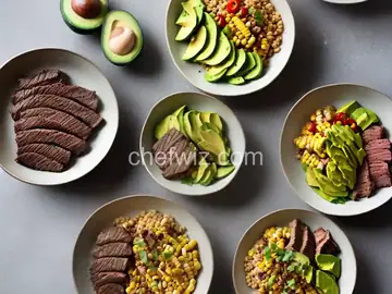 Grain Bowls with Grilled Corn, Steak, and Avocado