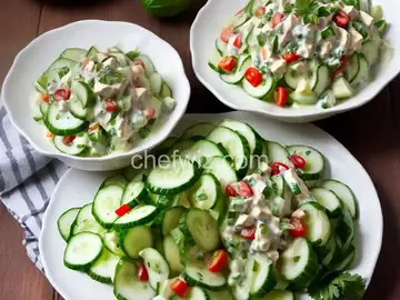 Grandmother's Sour Cream Cucumber Salad