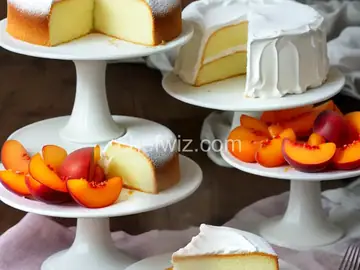 Great Grandma Pearl's Angel Food Cake with Peaches and Cream