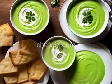 Great Green Blender Soup and Crème Fraîche