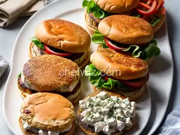 Greek Chicken Burgers with Feta