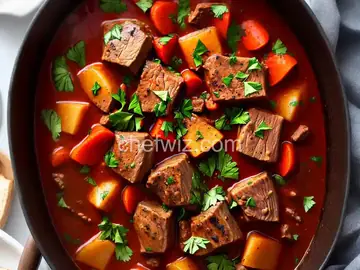 Greek Drunken Pork Stew in Red Wine Recipe