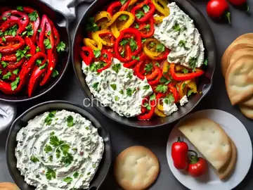 Greek Feta Spread with Roasted Peppers (Htipiti)