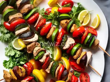 Greek Island Chicken Shish Kebabs