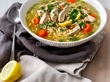 Greek Lemon Chicken-Orzo Soup
