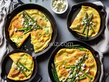 Greek Omelet with Asparagus and Feta Cheese