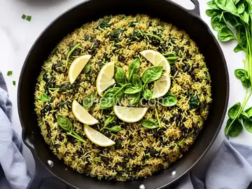 Greek Spinach Rice (Spanakorizo)