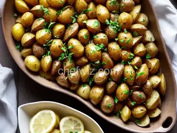 Greek-Style Lemon Potatoes With Garlic and Oregano (Patates Riganates)