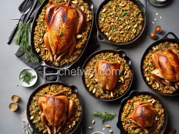 Greek Traditional Turkey with Chestnut and Pine Nut Stuffing