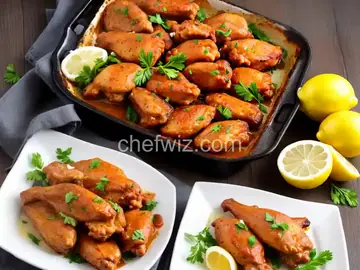 Greek Wings With Lemon and Feta