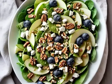 Green Apple Salad With Blueberries, Feta, and Walnuts