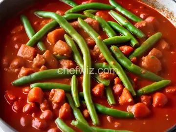 Green Beans in Seasoned Tomato Sauce