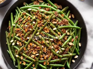 Green Beans with Caramelized Onions and Almonds
